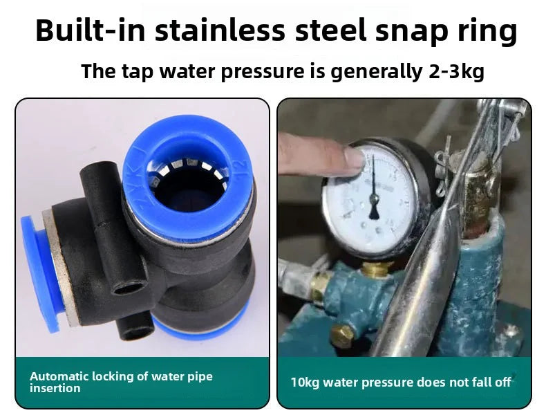 8mm PE Pipe Universal Automatic Irrigation Sprinkler Kit Rotating Copper Nozzle Watering Irrigation Patio Misting Cooling System