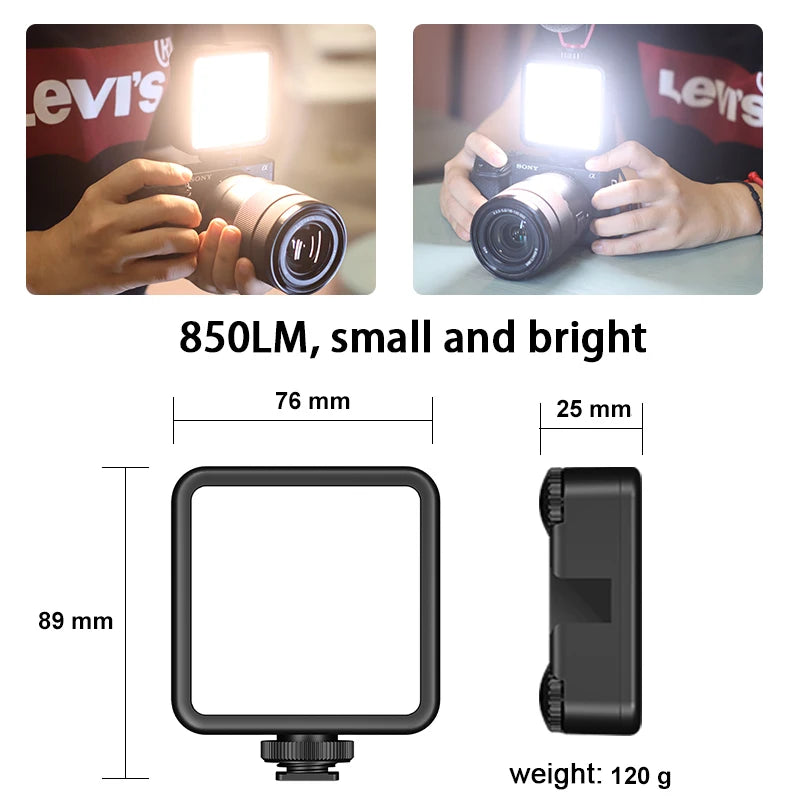 LED Video Light Dimmable Vlog Panel | 3200-5600K Adjustable Color Tidesmit