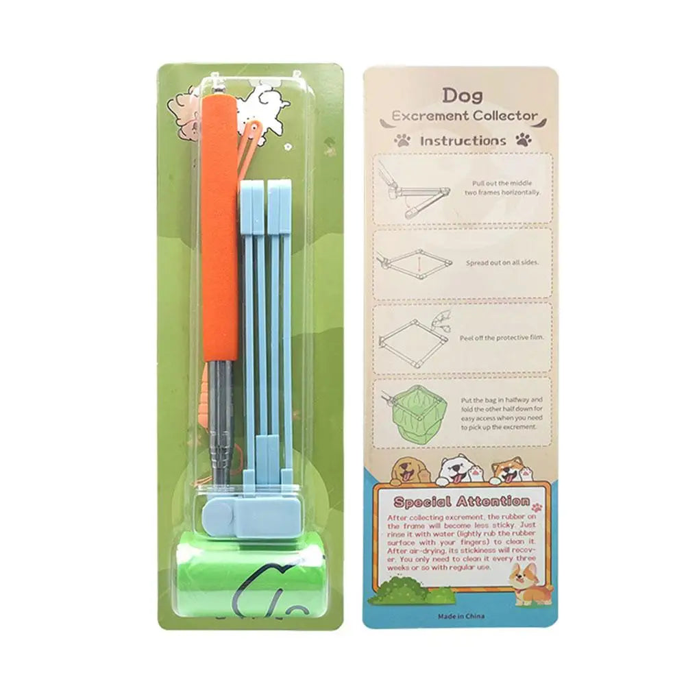 28.7-inch long-handle steel dog poop scooper and waste grabber for easy, hygienic pet cleanup.
