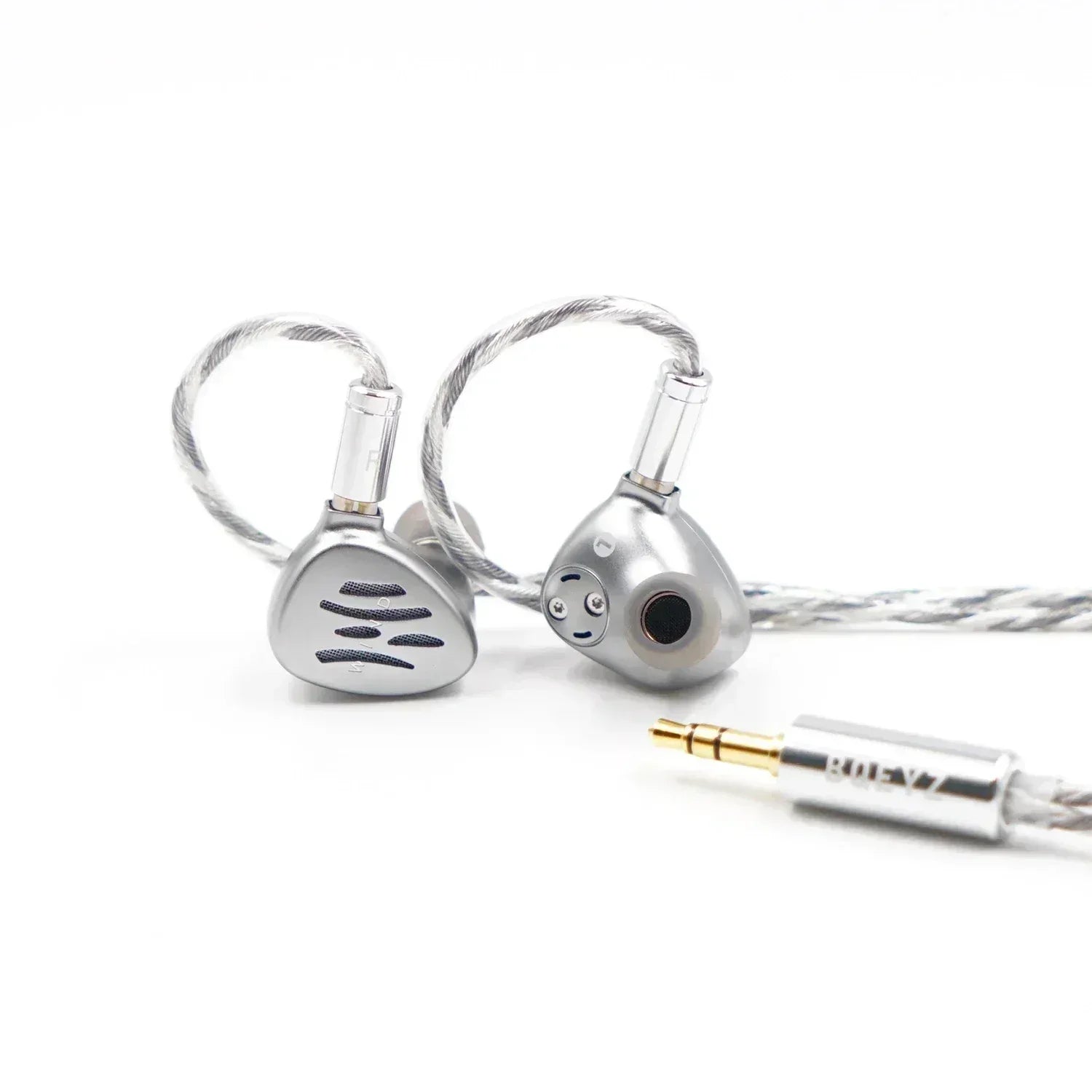 BQEYZ Wind In-Ear Monitors with Bone Conduction - Tidesmit Dual Driver Silver 3.5mm Tidesmit