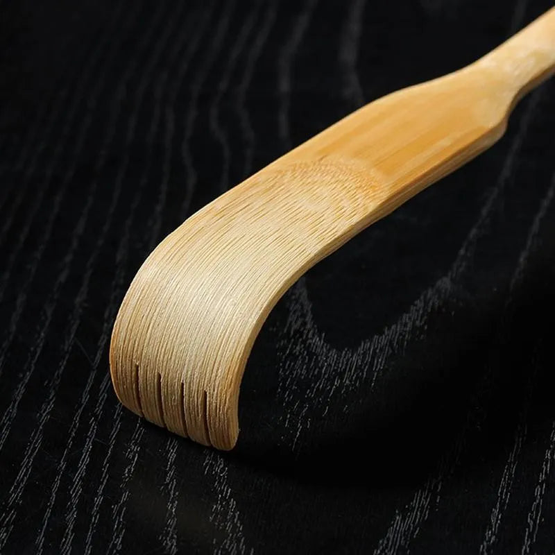 Bamboo Back Scratcher for Deep Tissue Relief - Ergonomic Long Handle Body Shaping Massage Equipment Tidesmit