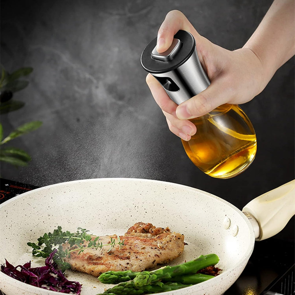 Oil Spray Pot Oil Sprayer For Cooking Spray Bottle Barbecue Multi-Function Air Fryer Glass High-Pressure Baking Oil Pot