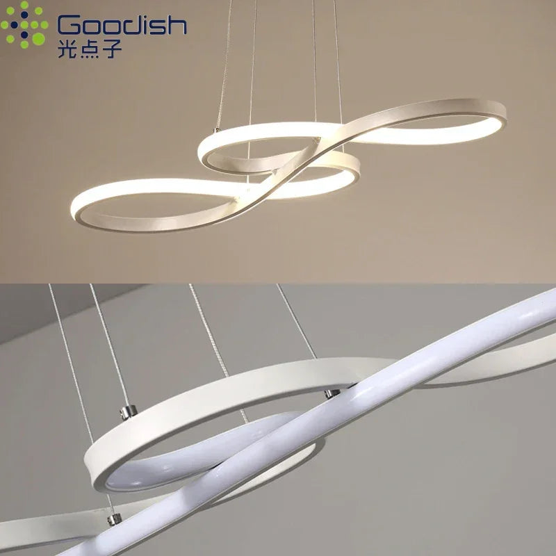Modern Nordic LED Ring Light | Dimmable Minimalist Home Lamp 92cm Tidesmit