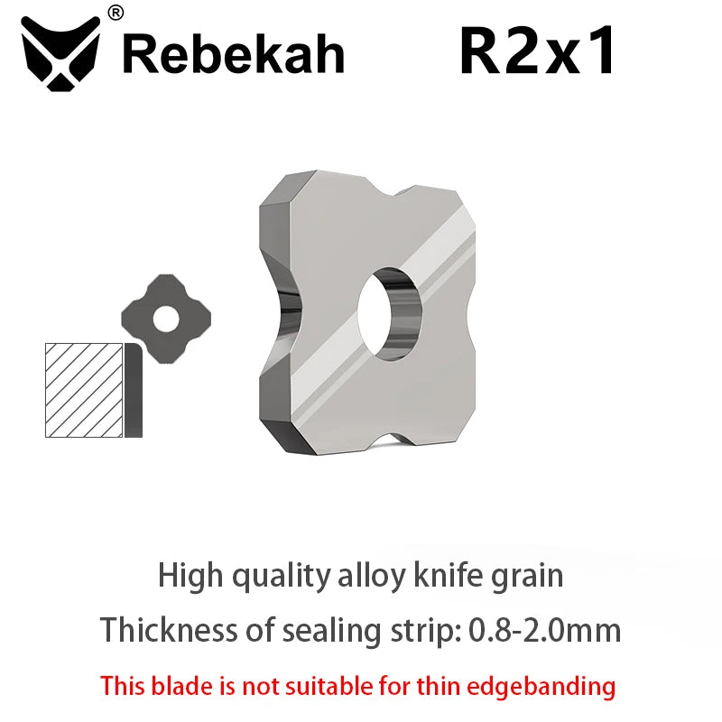 R2 chamfering blade insert, gray alloy with circular cutout for corner trimming