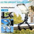2pcs IP65 Solar Octopus Lights. Bendable Brackets Fit Any Spot, Solar Powered Pool Lights, 196 LEDs with Motion Sensor Auto-on. Drill-free Installation, Great for Yard Lighting