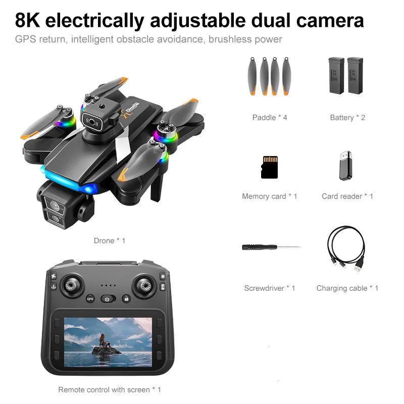 Tidesmit 8K GPS Drone with Obstacle Avoidance & 5G WiFi FPV 8K 2Battery Tidesmit