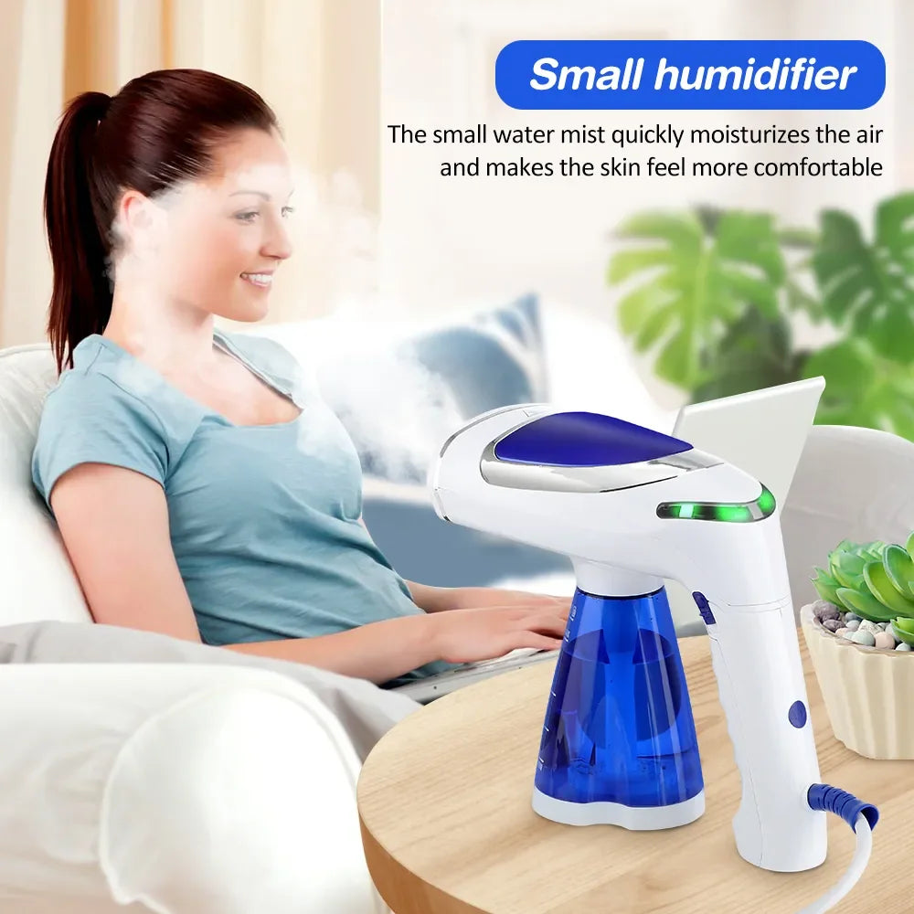 Tidesmit 1600W foldable handheld garment steamer showing portable design for travel and home clothes steaming