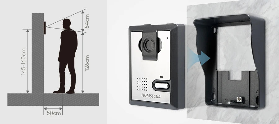 XC005 Outdoor Station Intercom Camera L Model for HOMSECUR XSL Video Doorbell System Model