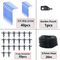 Greenhouse Potted Curved Arrow Dropper Micro Drip System 2L4L8L Pressure Compensation Dripper 3/5mm 2/4-way Irrigation Kit