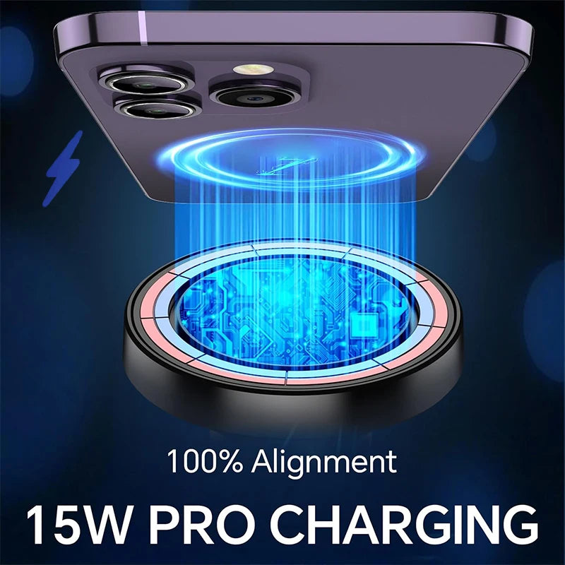 Magnetic Wireless Car Charger | Qi Certified 15W Fast Charge Black Tidesmit