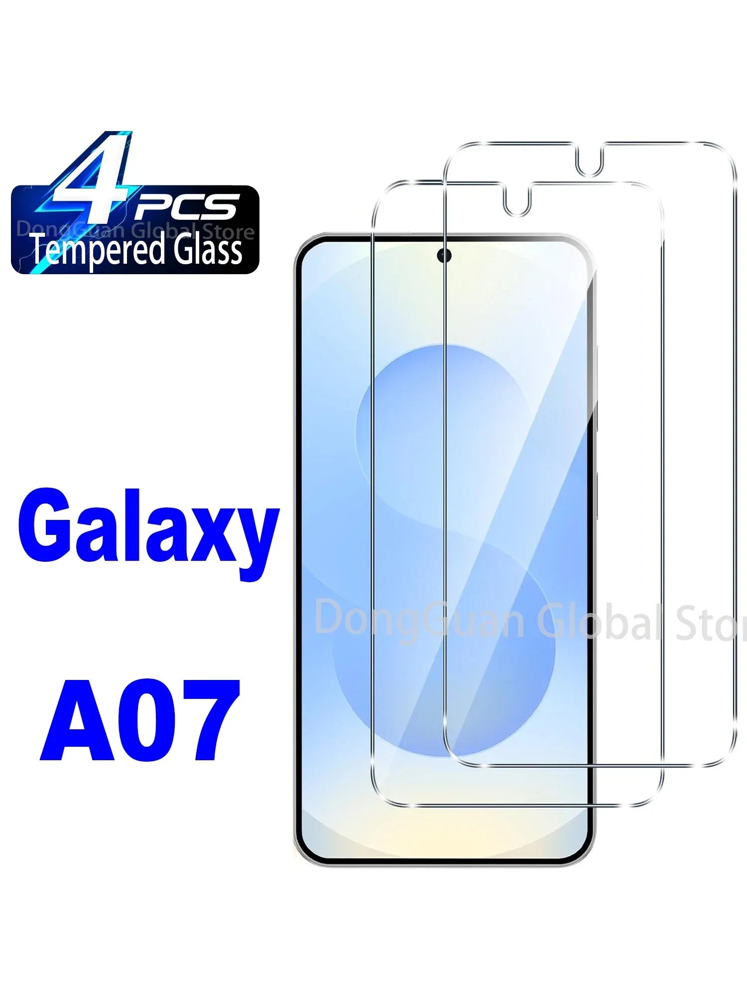 Samsung Galaxy A07 Tempered Glass Screen Protector - 9H Hardness Bundle Tidesmit