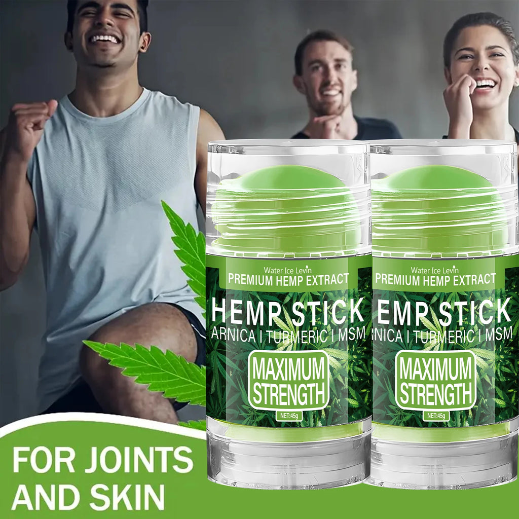 Premium Hemp Stick with Arnica & Turmeric - Maximum Strength Moisturizing Stick for Skin & Joint Care