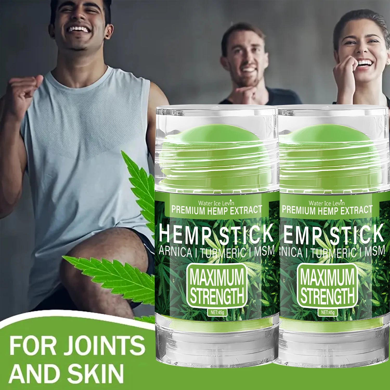 Premium Hemp Stick with Arnica & Turmeric - Maximum Strength Moisturizing Stick for Skin & Joint Care