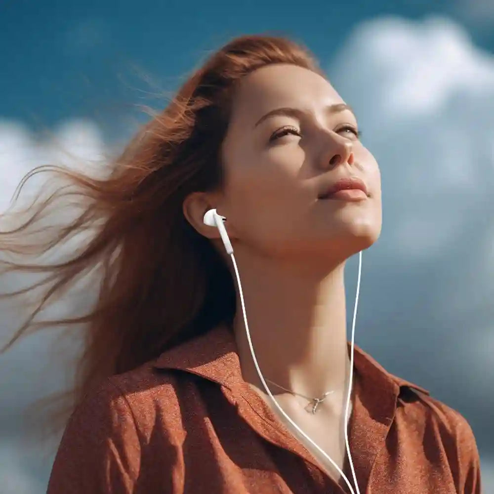Wired Earphones With Microphone - 3.5mm In-Ear Noise Isolating Headset Tidesmit