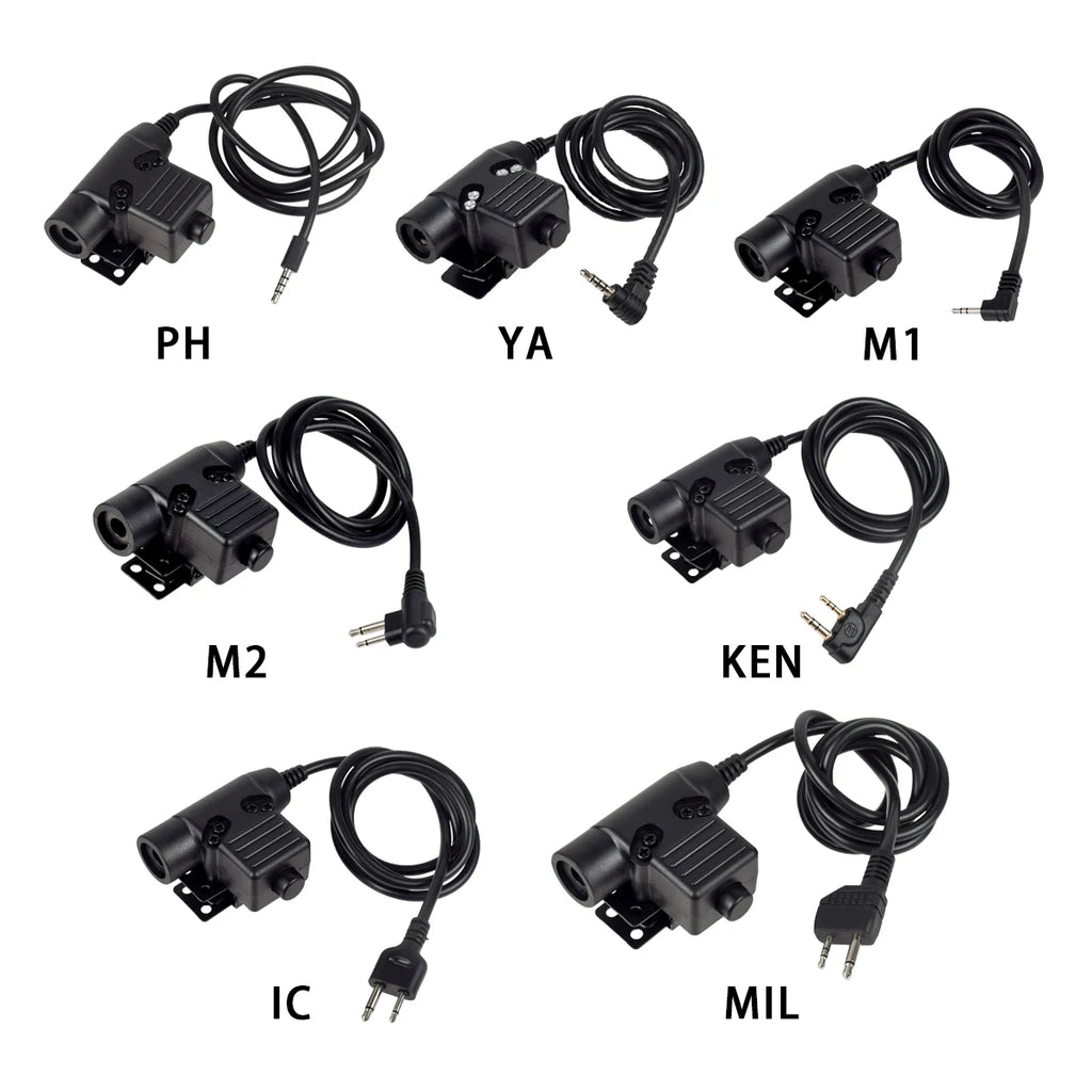 Tactical Shooting Headset with U94 PTT for Baofeng Radio - Tidesmit Tidesmit