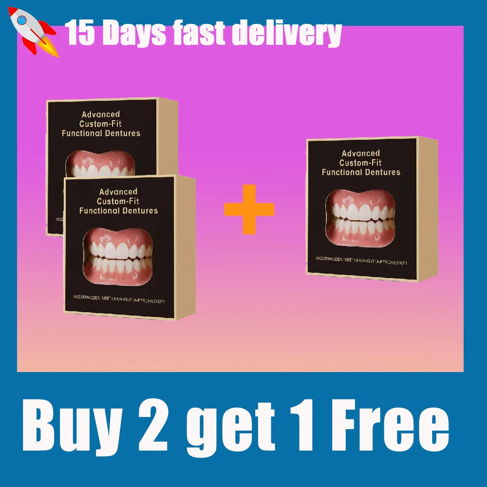 Soft Silicone Denture Reliner Kit | Upper & Lower Teeth | Tidesmit Scrubs Treatments Buy 2 Get 1 Free Tidesmit