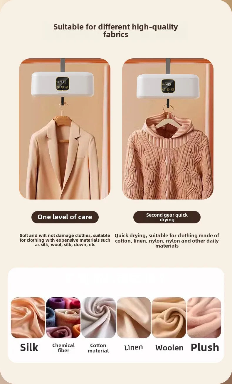 Tidesmit portable mini clothes dryer featuring 360-degree hot air drying, foldable design for socks and underwear.