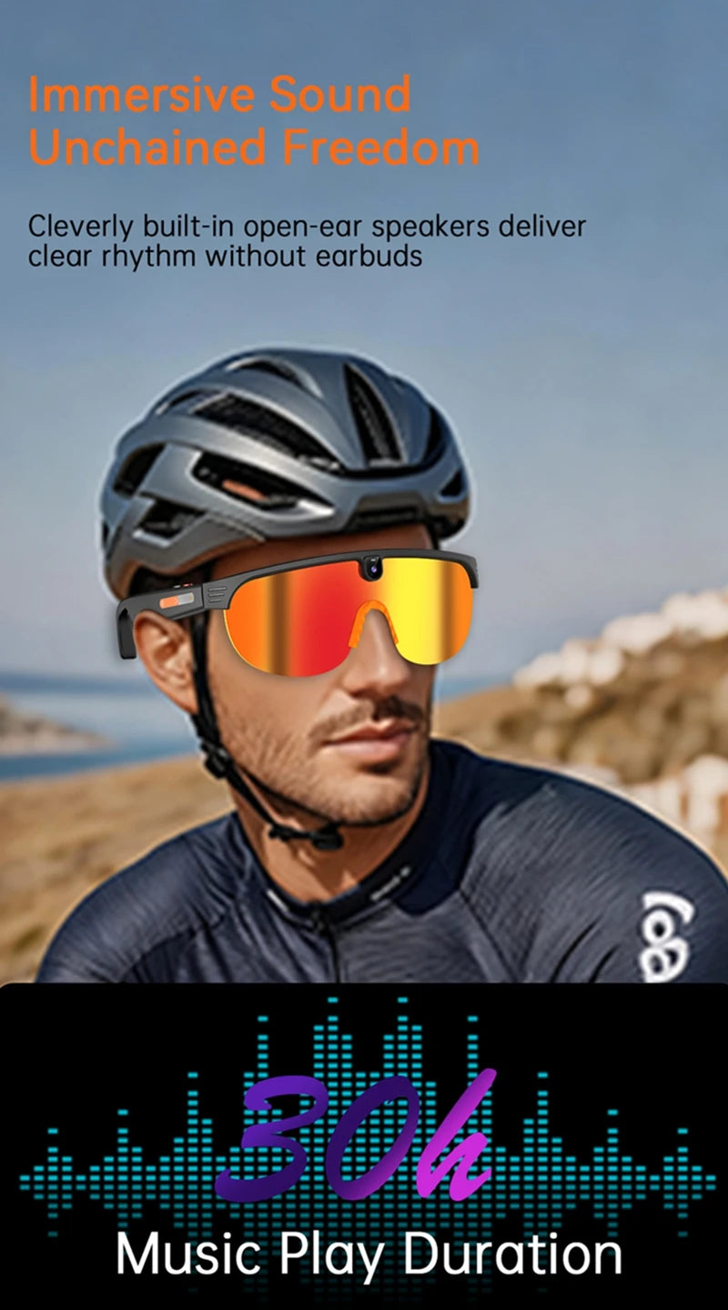 Smart Audio Sunglasses with HD Camera and Bluetooth Translation Tidesmit