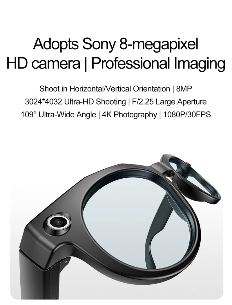 Tidesmit AI Smart Glasses: 8K Camera & Bluetooth Audio VR Headset Tidesmit
