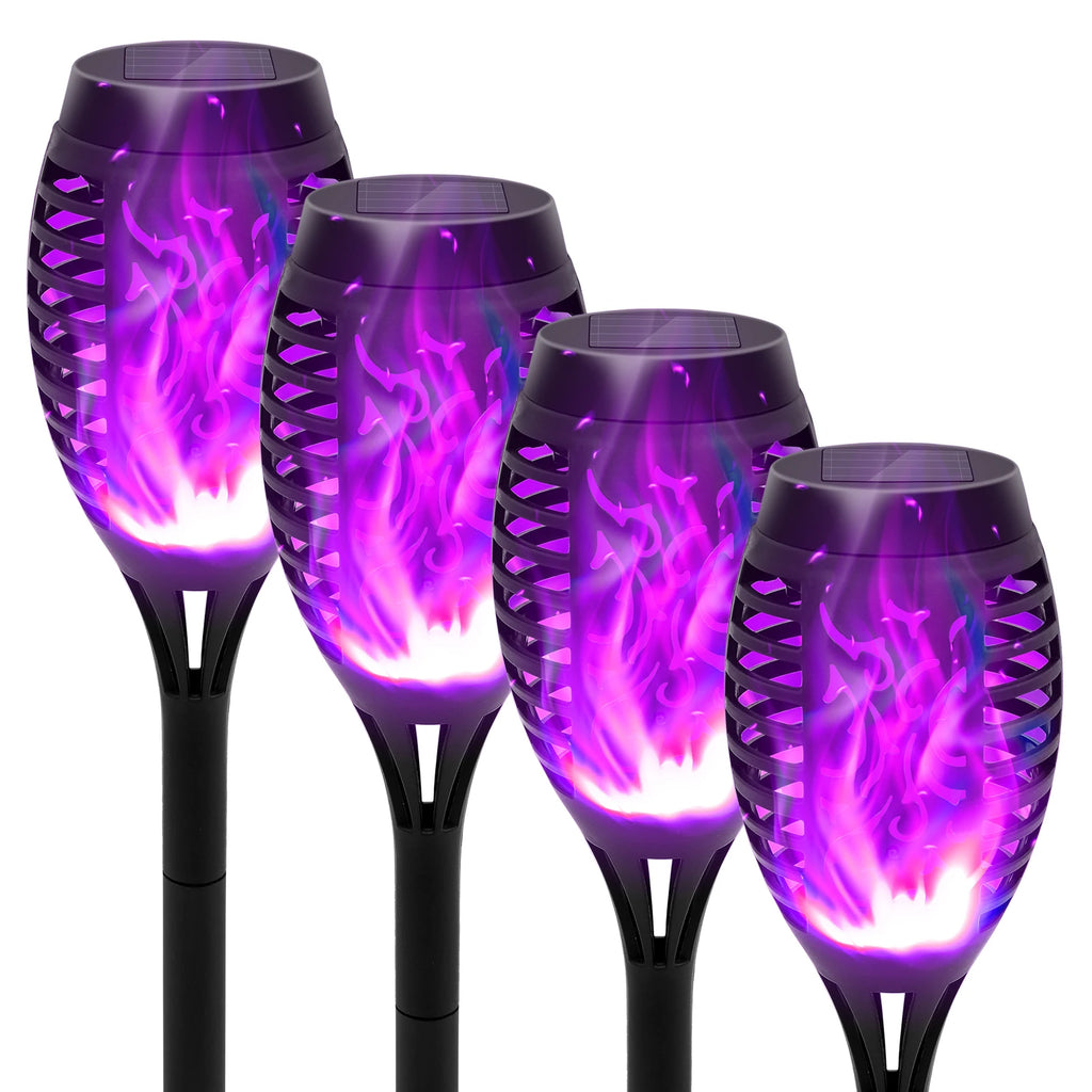 12LED Solar Flame Torch Lights Flickering Waterproof Garden Decoration Outdoor For Lawn Path Yard Patio Floor Lamps