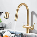 Filter Water Kitchen Faucet Pull Out Sprayer Head Deck Mounted Taps 360 Rotate Hot/Cold Water Mixers Dual Handle