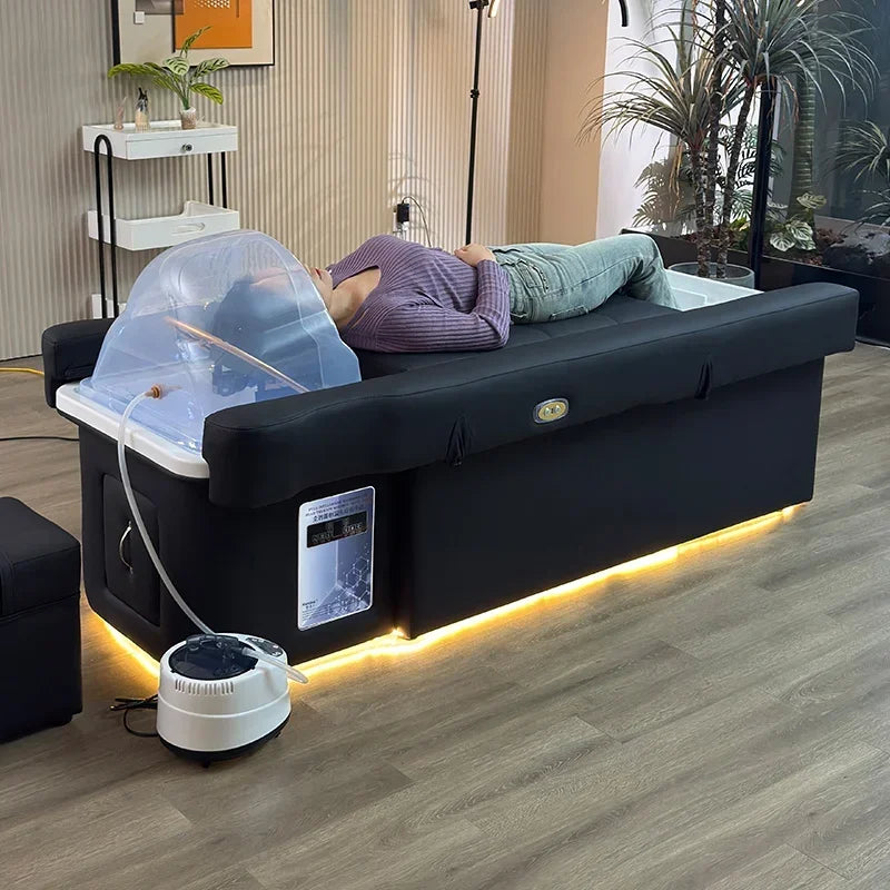 Massage Shampoo Bed with Back Lift - Professional Salon Spa Station Massage Chairs Tidesmit