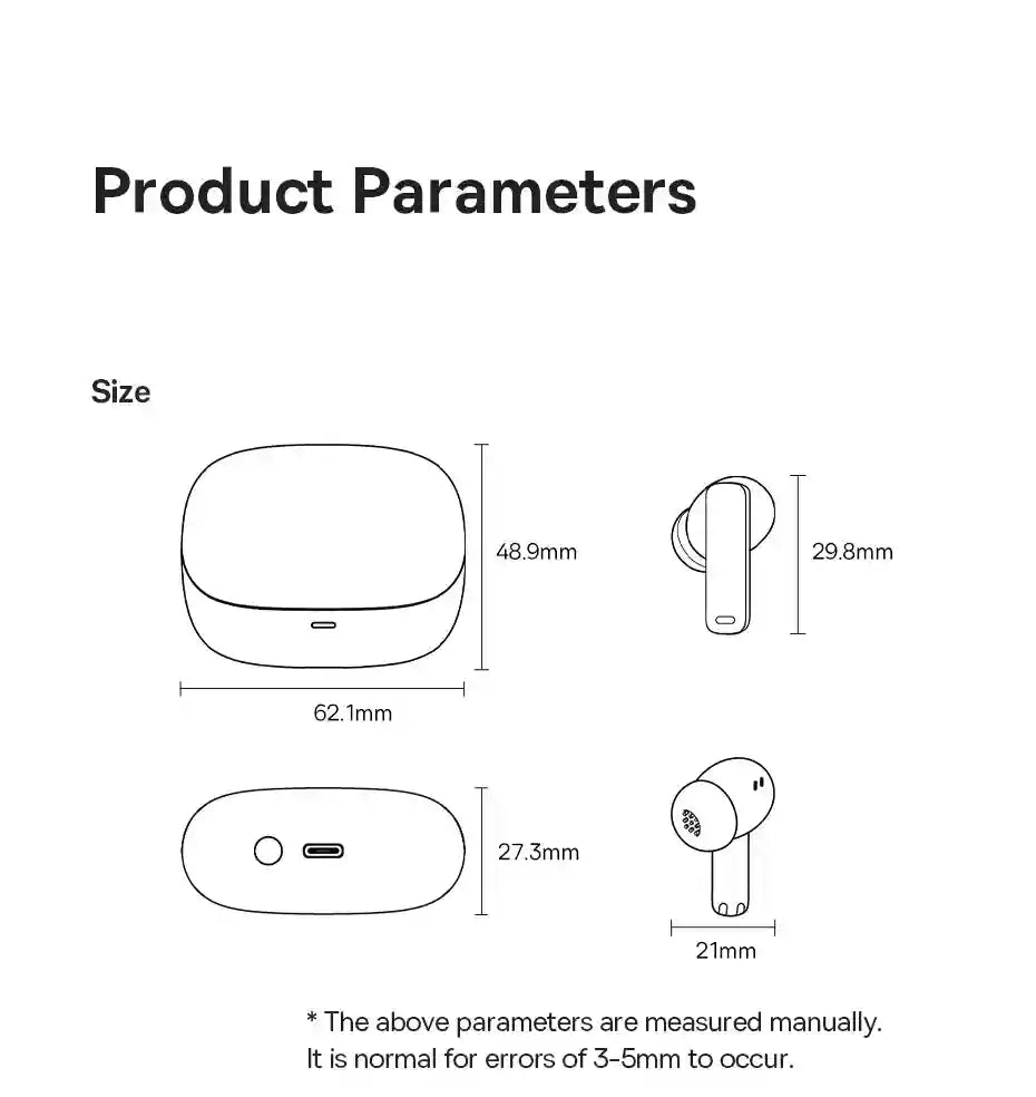 M2s Active Noise Cancelling Wireless Earbuds Bluetooth 5.3 Tidesmit