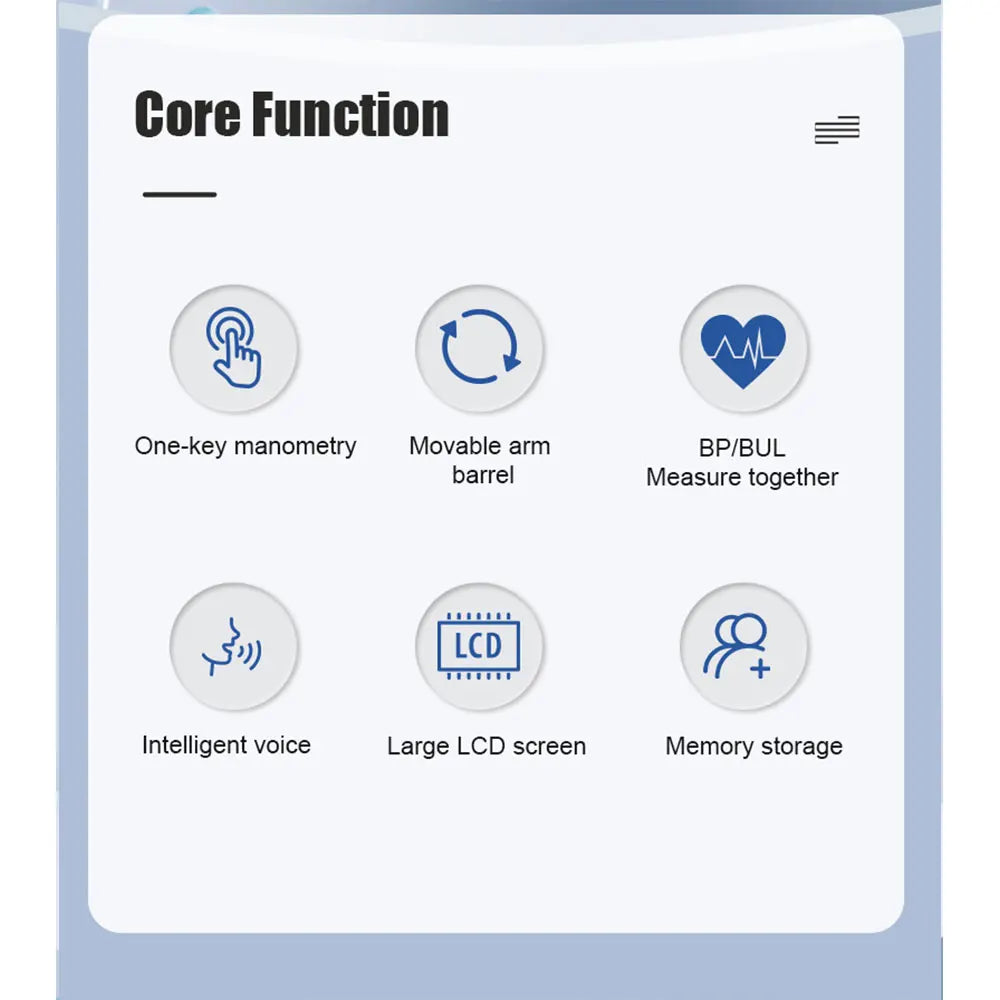 Desktop Blood Pressure Monitor, No Installation Required, Large LCD Backlit Display, Easy Home Use for Adults