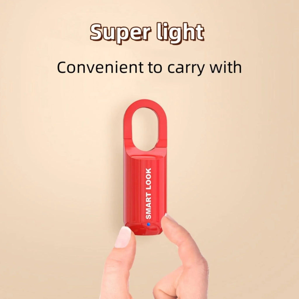 Mini Smart Fingerprint Lock Biometric Keyless Thumbprint Padlock School Gym Locker Small Rechargeable Electronic Locks