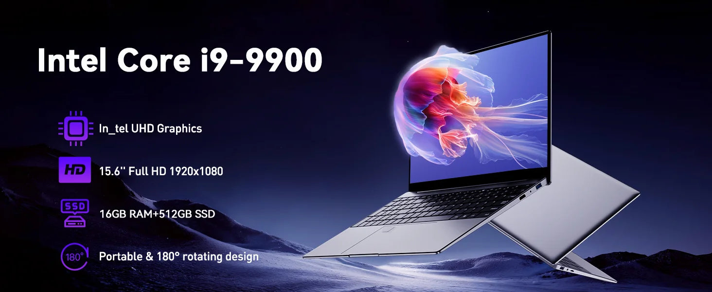 【3-year warranty】Portable Notebook Windows 11 Pro 15.6 inch Gaming Computer PC Gamer Intel Core i9 9900 Laptops i9