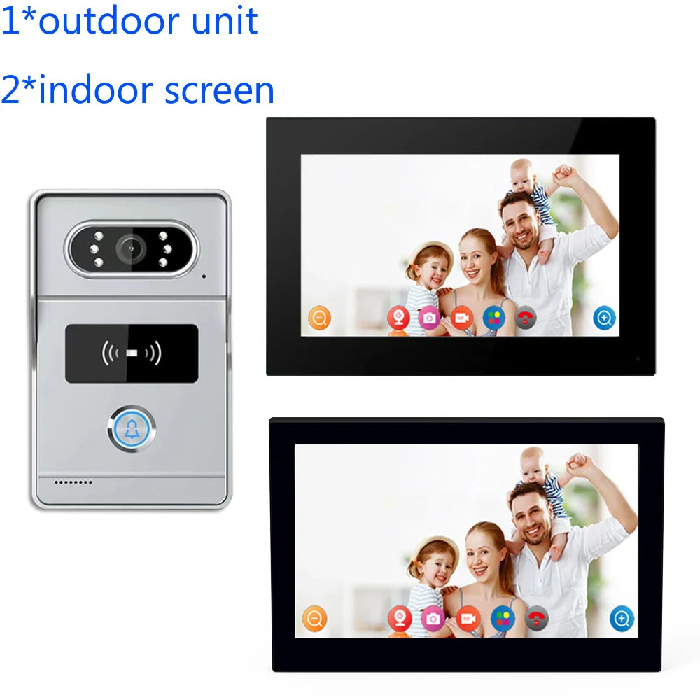 support tuya app Smart Video Intercom 1080P AHD WiFi Access Control System Camera Monitor Villa Home Security