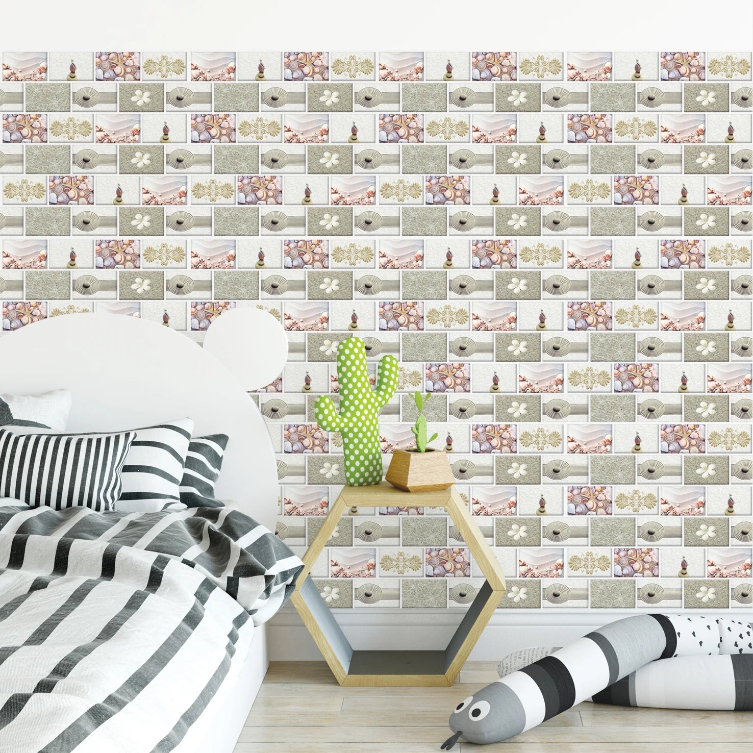 5/10Pcs Peel and Stick Tile Backsplash Thicker Design Marble Tiles 12"X12" Stick on Backsplash Self Adhesive Tiles for Any Room