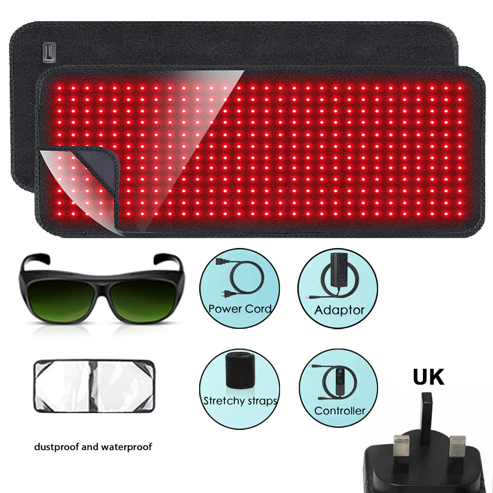 Red Light Therapy Heating Pad for Muscle Relief - Tidesmit Wellness Massage Chairs UK plug Tidesmit