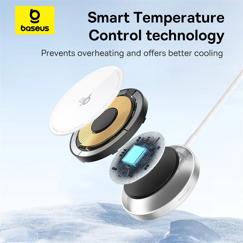 15W Fast Wireless Charger for iPhone 16-13 - MagSafe Compatible Pad Tidesmit