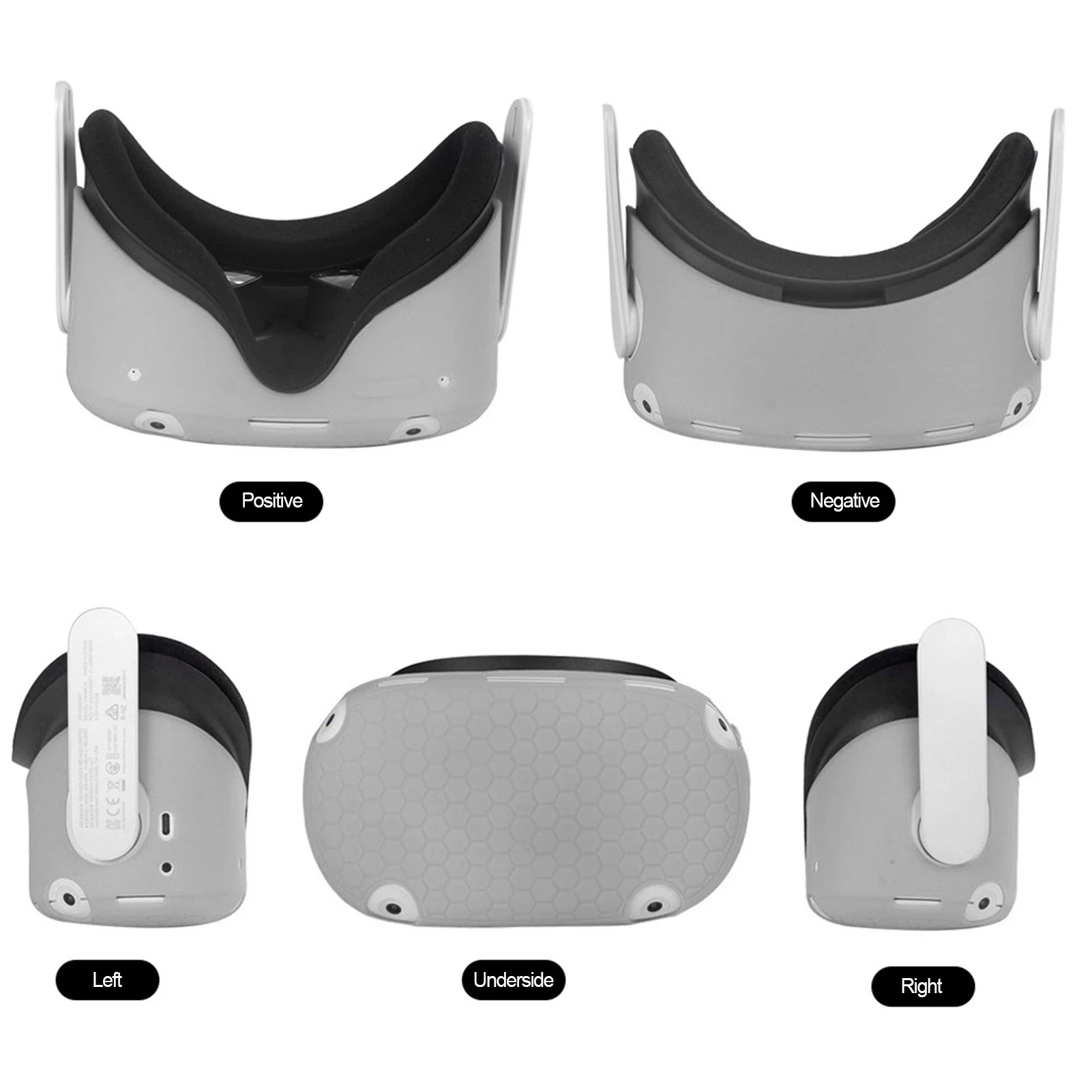 Oculus Quest 2 Silicone Cover Skin - Protective VR Headset Case Tidesmit
