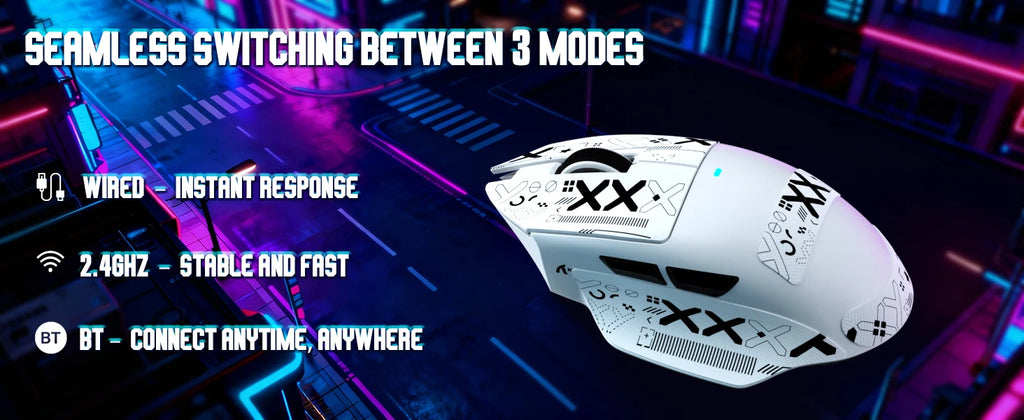 ATTACK SHARK V6 65g Wireless Gaming Mouse RGB Magnetic Charging Dock Wireless/Wired Mouse 1K Polling PAW3311 Office Gamer Mice