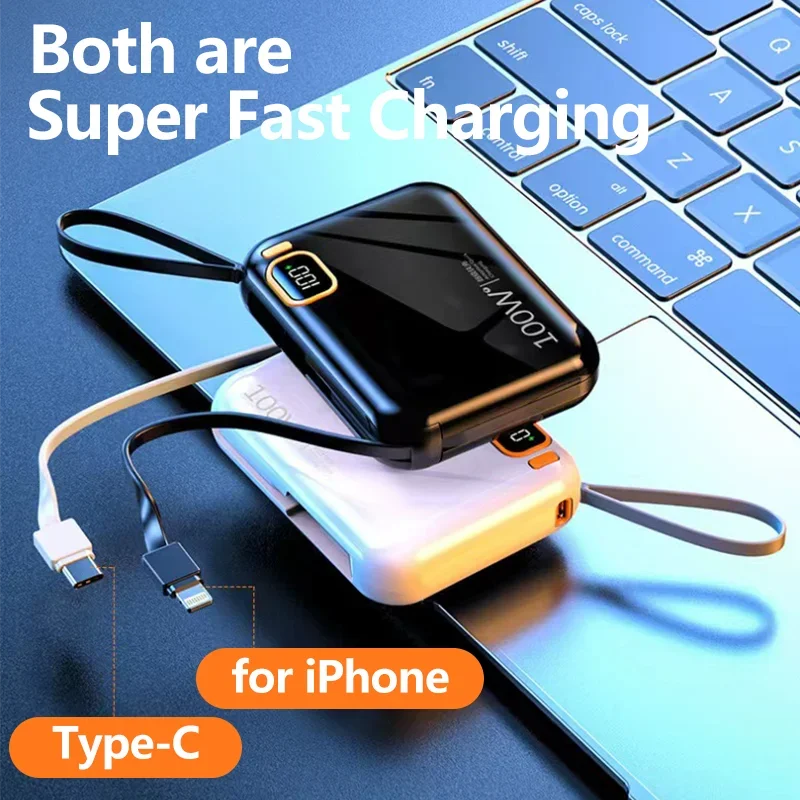 Tidesmit 50000mAh Fast Charging Power Bank with Detachable Cable Tidesmit