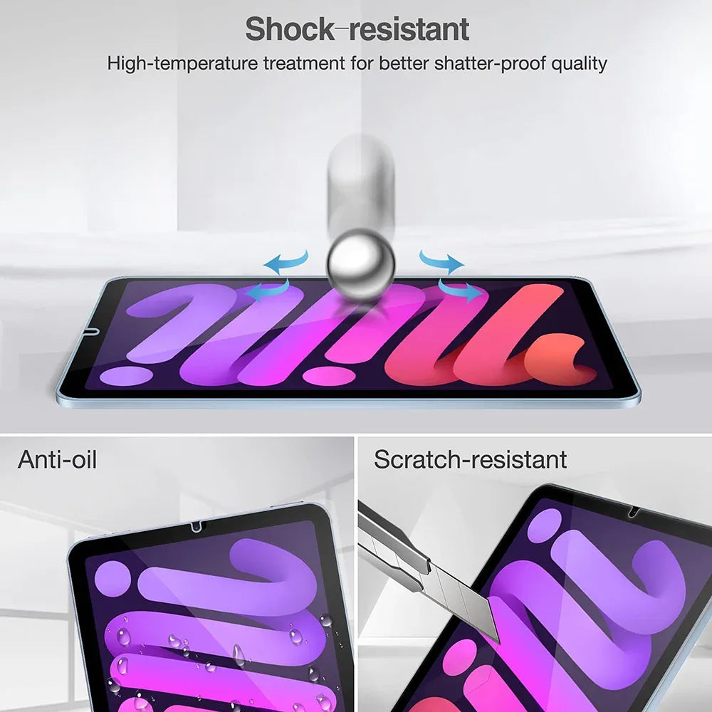 iPad Mini 7 Screen Protector - 9H Tempered Glass Anti-Scratch Film Tidesmit