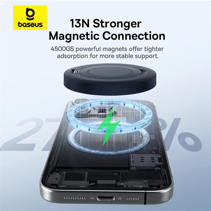 Magnetic Wireless Charger for iPhone 16/15 with Adjustable Stand Tidesmit