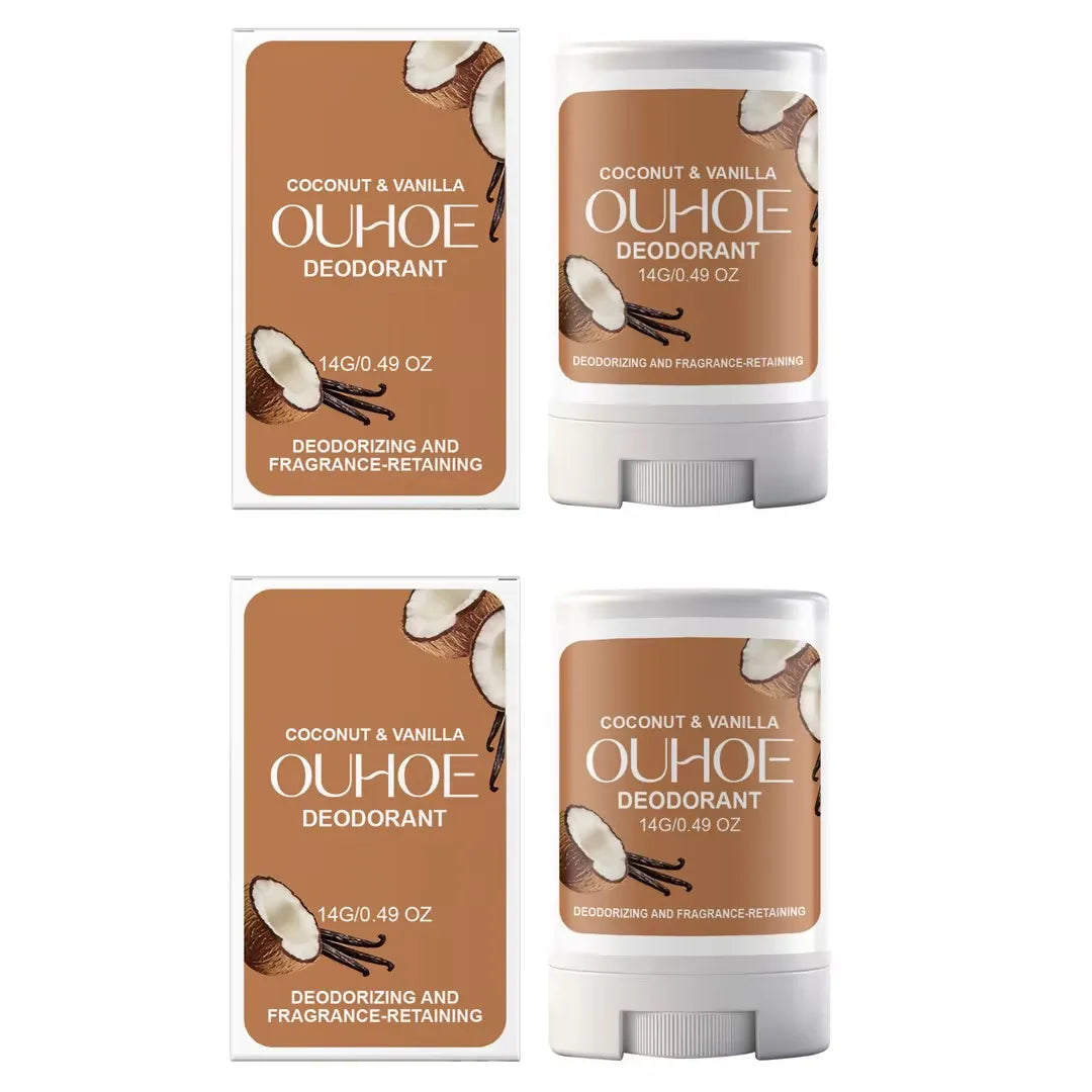 Tidesmit Coconut Vanilla deodorant stick for portable armpit odor control and refreshing underarm fragrance.