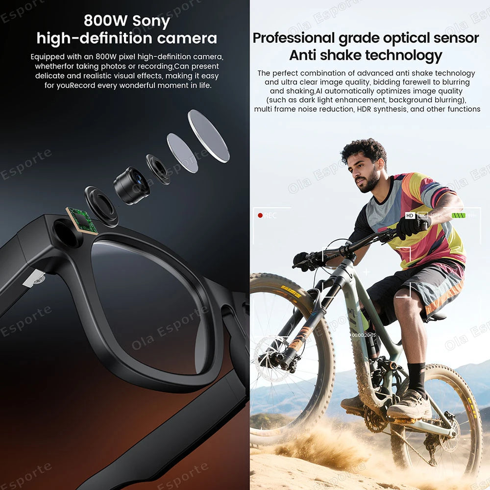 AI Smart Glasses with Video Camera & Bluetooth Calls | Tidesmit Tidesmit