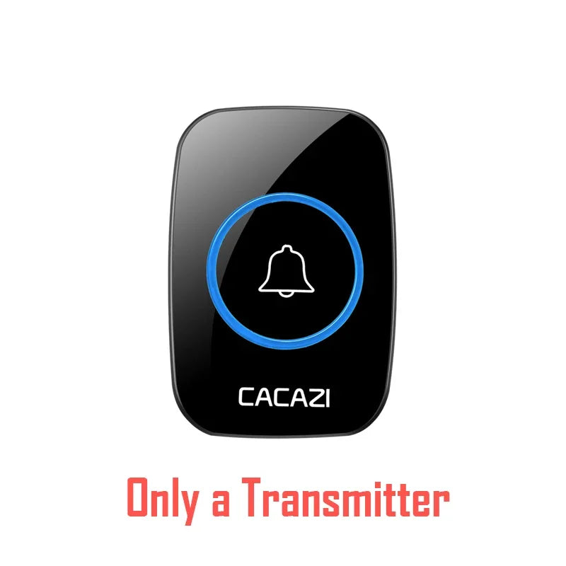 CACAZI 36 music 110DB 300M Wireless Doorbell Waterproof Remote Battery powered Smart Door Bell Battery 1  2 Button 1 2  Receiver