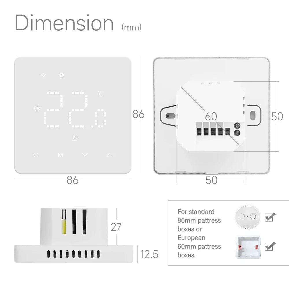 Beok Zigbee Floor Heating Thermostat  Tuya Programmable Smart Home Thermoregulator with Alexa Google Home Alice