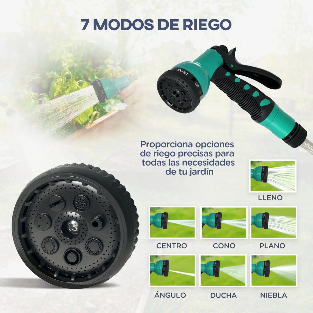 Outsunny Garden Hose Reel 20+2 m Automatic Return Lock