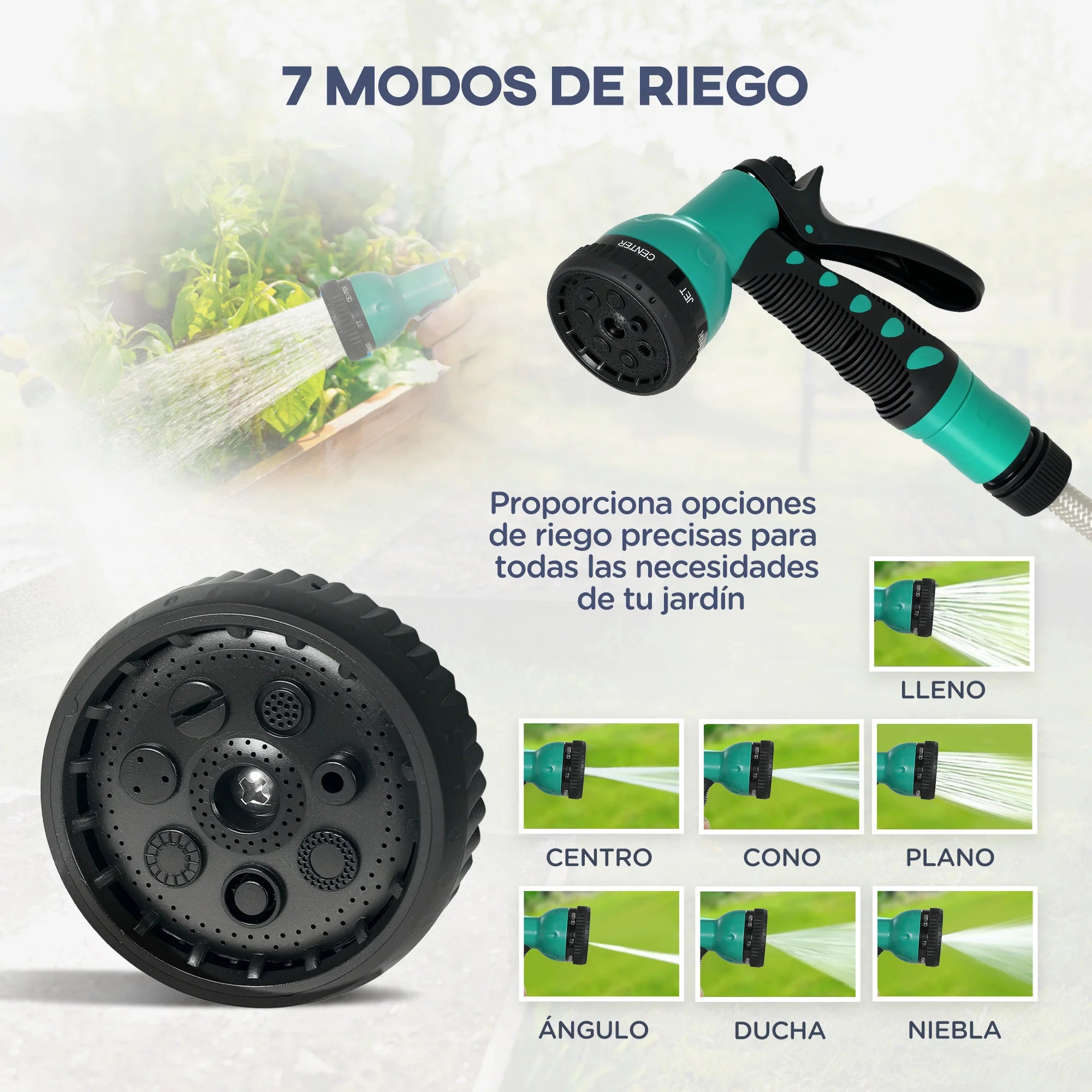 Outsunny Garden Hose Reel 20+2 m Automatic Return Lock