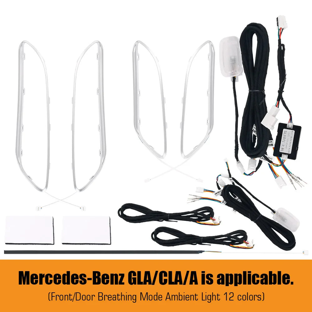 Mercedes-Benz Turbine LED Air Vents - 64 Color Ambient Lighting Kit 12 Color Ambient Tidesmit
