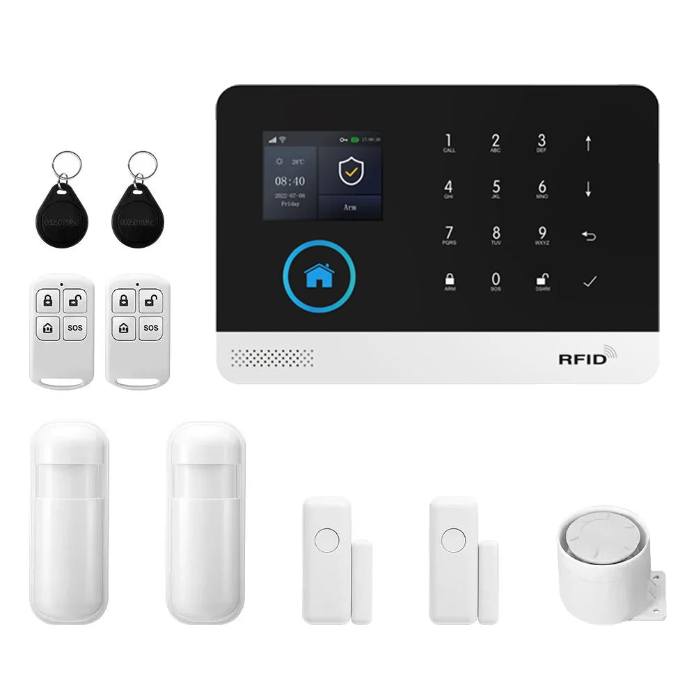 4G WiFi Home Alarm System with Motion Sensors - Smart Security Kit 4G WiFi Kit B EU Plug Tidesmit