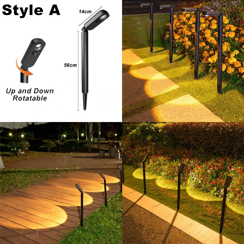 1-4pcs LED Solar Landscape Lights Outdoor IP65 Waterproof Solar Light Solar Garden Spotlight for Yard Lawn Walkway Courtyard