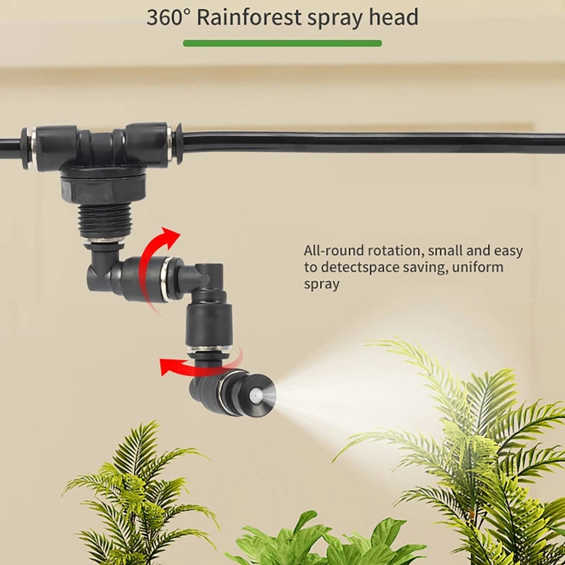 Water Plant Aquarium Rainforest Fish Tank Plant Timing Sprayer Reptile Humidification Intelligent Sprayer System Kit EU