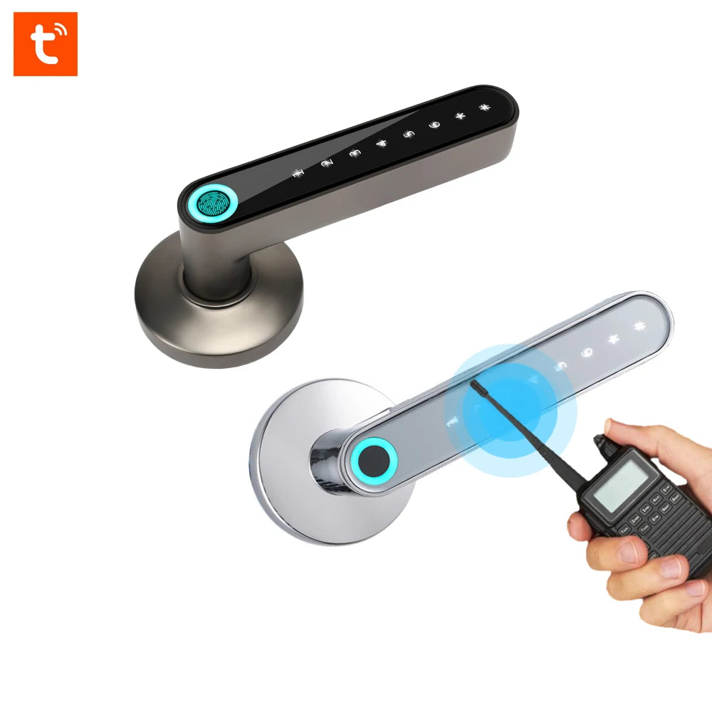WAFU 016 Fingerprint Smart Lock Password Handle Bed Room Lock Tuya Bluetooth Password Door Lock Zine For Home Hotel